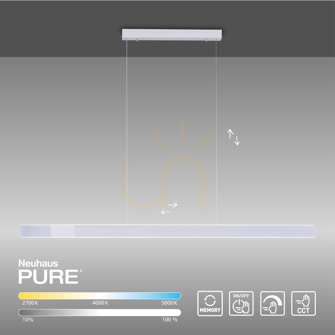 Zeige PURE-LUME2738-95 Silberne 1xLED-Hängeleuchte PURE-LUME2738-95 Silberne 1xLED-Hängeleuchte