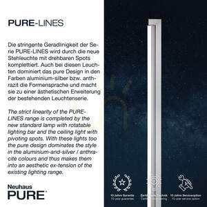 PURE-LINES 421-95 Stehlampe, Silber, 1xLED small 3