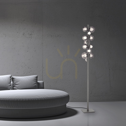 Prüfen Paul Neuhaus PURE Popup 557-15 LED-Stehleuchte CCT, grau mit Rauchglas
