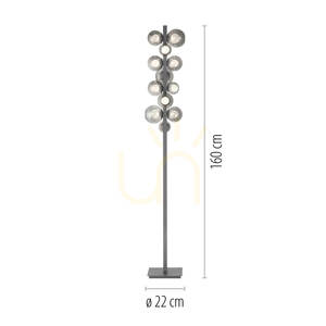 Stehlampe 557-15 Grau 12xLED small 8