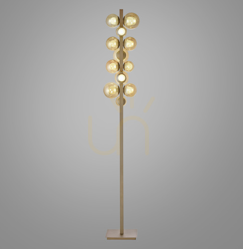 Prüfen POPUP 557-97 Stehlampe, braun, 12 LEDs