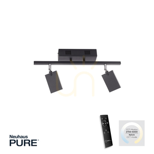 PURE-MIRA 6354-18 Schwarze Deckenleuchte mit 2 LEDs small 1
