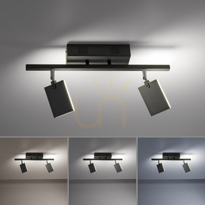 PURE-MIRA 6354-18 Schwarze Deckenleuchte mit 2 LEDs small 4