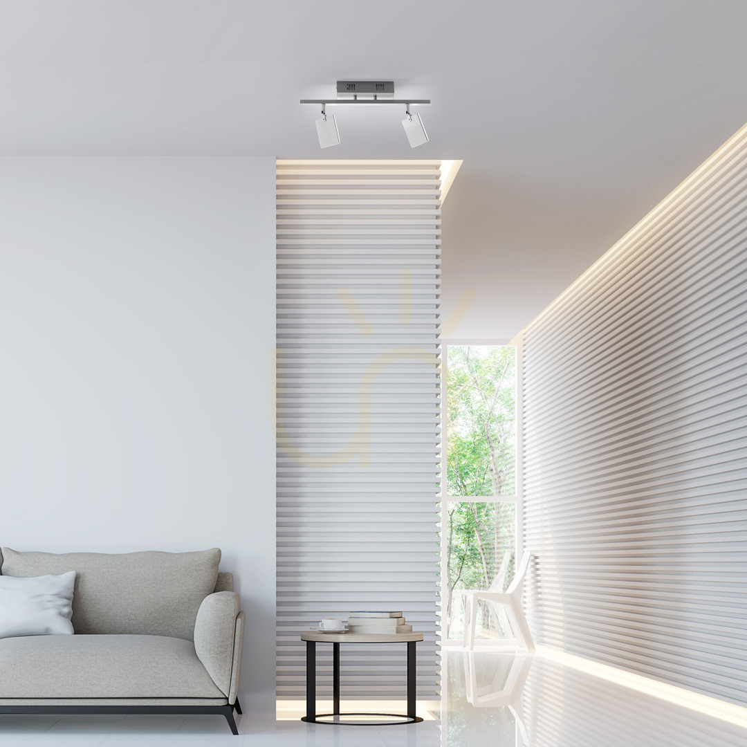 Vorschau PURE-MIRA 6354-95 Silberne Deckenleuchte, 2xLED PURE-MIRA 6354-95 Silberne Deckenleuchte, 2xLED