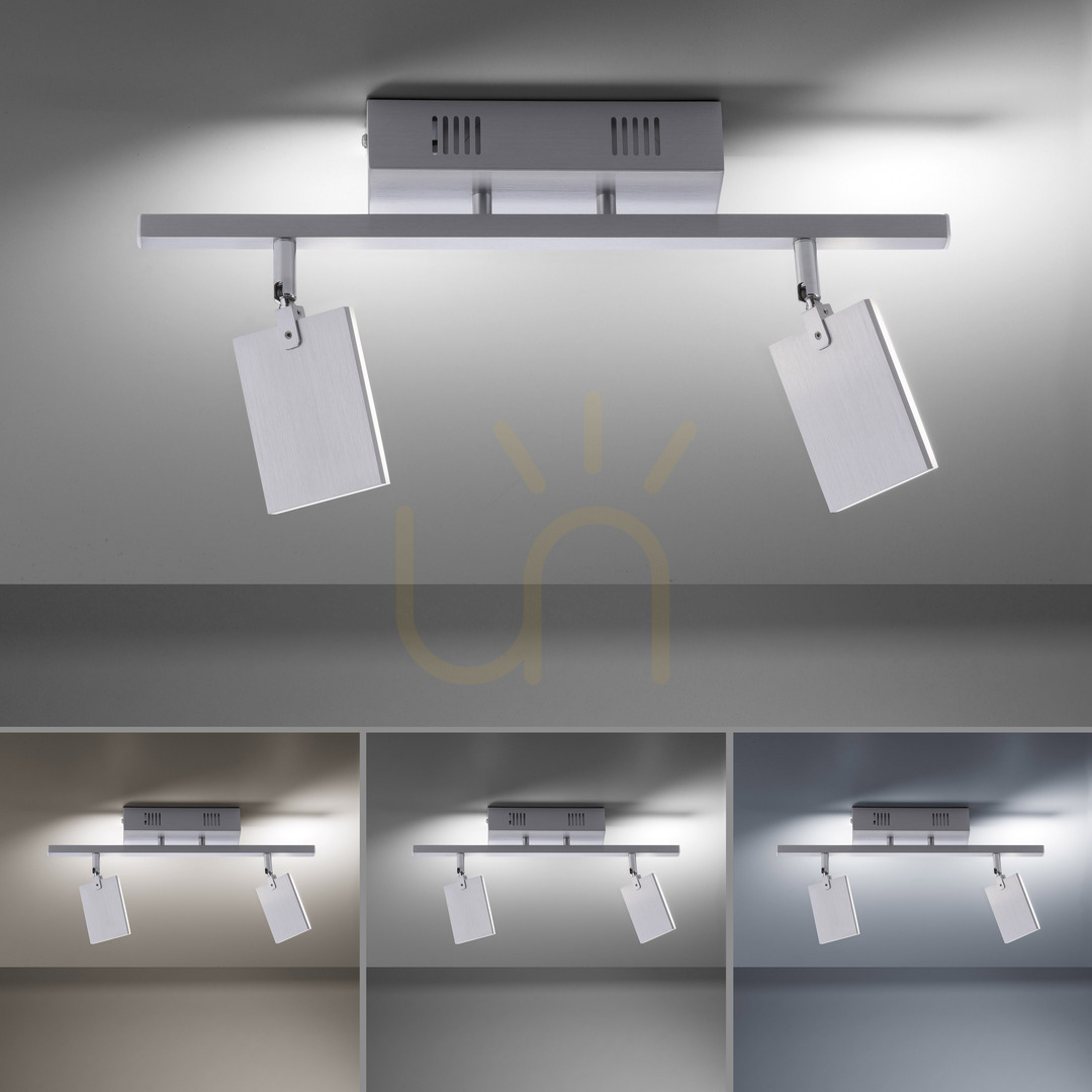 Zeige PURE-MIRA 6354-95 Silberne Deckenleuchte, 2xLED PURE-MIRA 6354-95 Silberne Deckenleuchte, 2xLED
