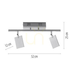 PURE-MIRA 6354-95 Silberne Deckenleuchte, 2xLED 7 PURE-MIRA 6354-95 Silberne Deckenleuchte, 2xLED small 7