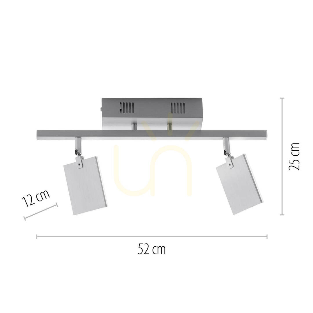 Vorschau PURE-MIRA 6354-95 Silberne Deckenleuchte, 2xLED PURE-MIRA 6354-95 Silberne Deckenleuchte, 2xLED