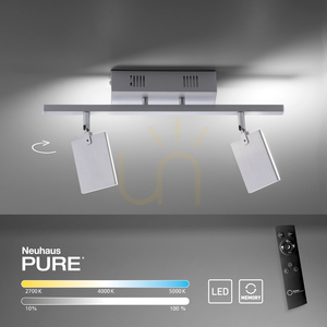 PURE-MIRA 6354-95 Silberne Deckenleuchte, 2xLED 8 PURE-MIRA 6354-95 Silberne Deckenleuchte, 2xLED small 8