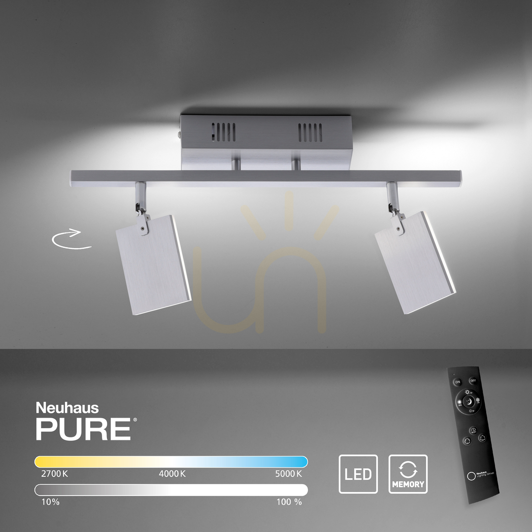 Anzeige PURE-MIRA 6354-95 Silberne Deckenleuchte, 2xLED PURE-MIRA 6354-95 Silberne Deckenleuchte, 2xLED