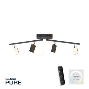 PURE-MIRA 6356-18 Schwarze Deckenleuchte mit 4 LEDs 1 PURE-MIRA 6356-18 Schwarze Deckenleuchte mit 4 LEDs small 1