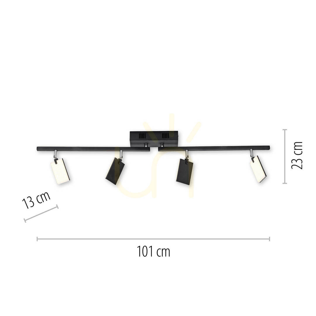 Vorschau PURE-MIRA 6356-18 Schwarze Deckenleuchte mit 4 LEDs PURE-MIRA 6356-18 Schwarze Deckenleuchte mit 4 LEDs