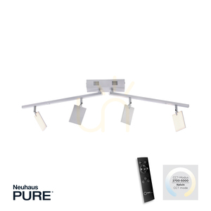 PURE-MIRA 6356-95 Silber 4xLED-Deckenleuchte small 1