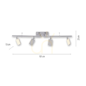 PURE-MIRA 6356-95 Silber 4xLED-Deckenleuchte small 7