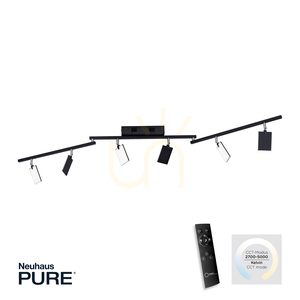 PURE-MIRA 6358-18 Schwarze Deckenleuchte mit 6 LEDs 1 PURE-MIRA 6358-18 Schwarze Deckenleuchte mit 6 LEDs small 1