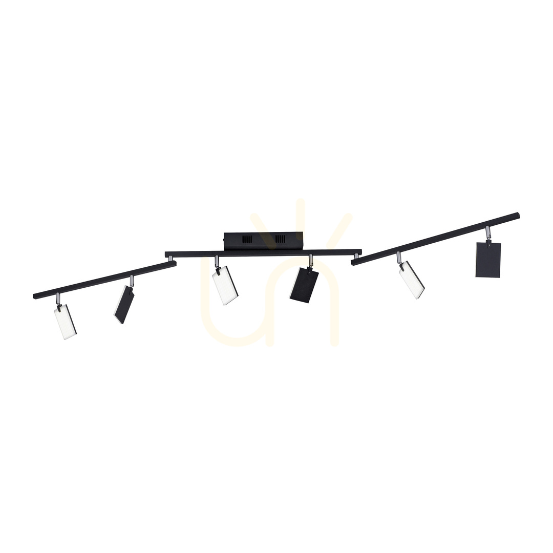 Vorschau PURE-MIRA 6358-18 Schwarze Deckenleuchte mit 6 LEDs PURE-MIRA 6358-18 Schwarze Deckenleuchte mit 6 LEDs