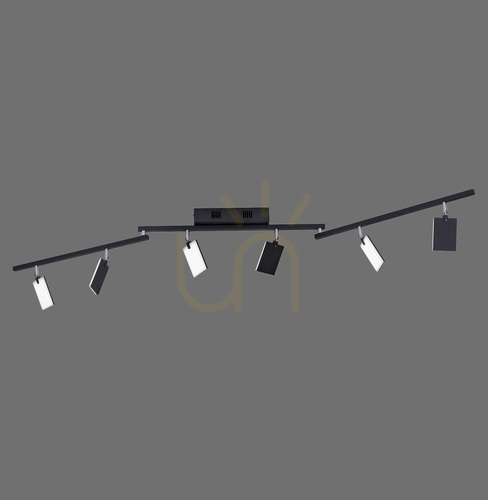 Prüfen PURE-MIRA 6358-18 Schwarze Deckenleuchte mit 6 LEDs