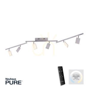 PURE-MIRA 6358-95 Silberne Deckenleuchte mit 6 LEDs 1 PURE-MIRA 6358-95 Silberne Deckenleuchte mit 6 LEDs small 1