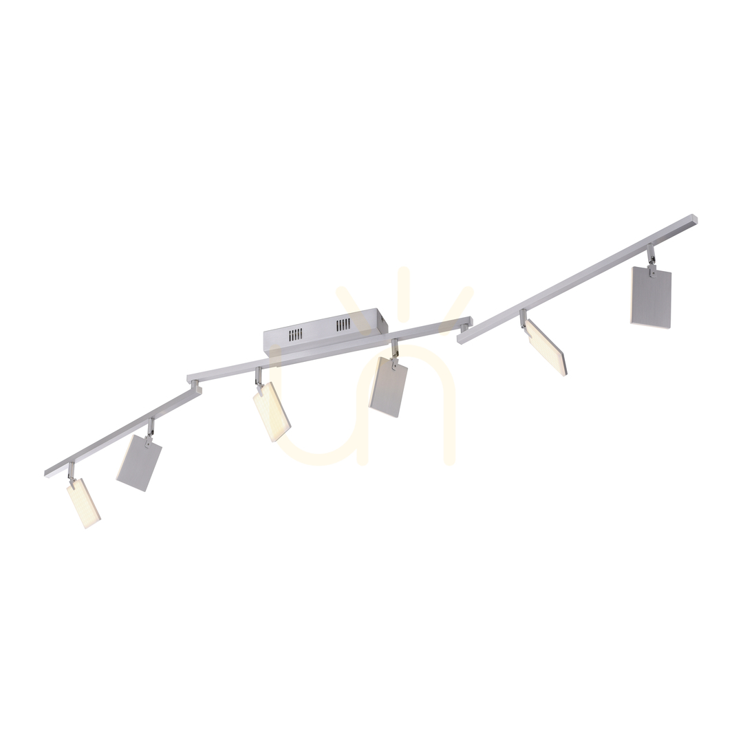 Aussicht PURE-MIRA 6358-95 Silberne Deckenleuchte mit 6 LEDs PURE-MIRA 6358-95 Silberne Deckenleuchte mit 6 LEDs
