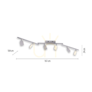 PURE-MIRA 6358-95 Silberne Deckenleuchte mit 6 LEDs 7 PURE-MIRA 6358-95 Silberne Deckenleuchte mit 6 LEDs small 7