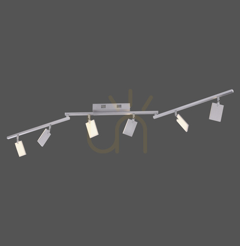 Prüfen PURE-MIRA 6358-95 Silberne Deckenleuchte mit 6 LEDs