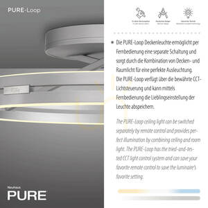 PURE LOOP 6552-95 Silberne Deckenleuchte, 2xLED 3 PURE LOOP 6552-95 Silberne Deckenleuchte, 2xLED small 3