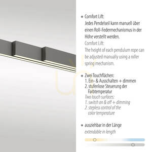 ADRIANA COMFORT LIFT 2598-13 Anthrazit 1xLED-Pendelleuchte small 3