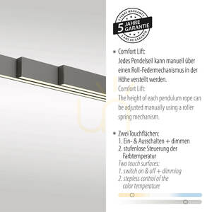 ADRIANA COMFORT LIFT 2598-13 Anthrazit 1xLED-Pendelleuchte small 4