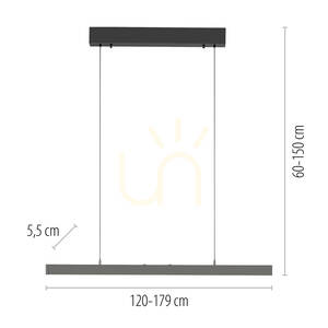 ADRIANA COMFORT LIFT 2598-13 Anthrazit 1xLED-Pendelleuchte small 8