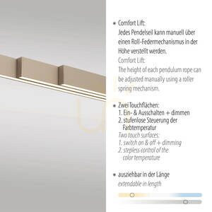 ADRIANA COMFORT LIFT 2598-97 Messing 1xLED-Pendelleuchte small 3