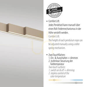 ADRIANA COMFORT LIFT 2598-97 Messing 1xLED-Pendelleuchte small 4