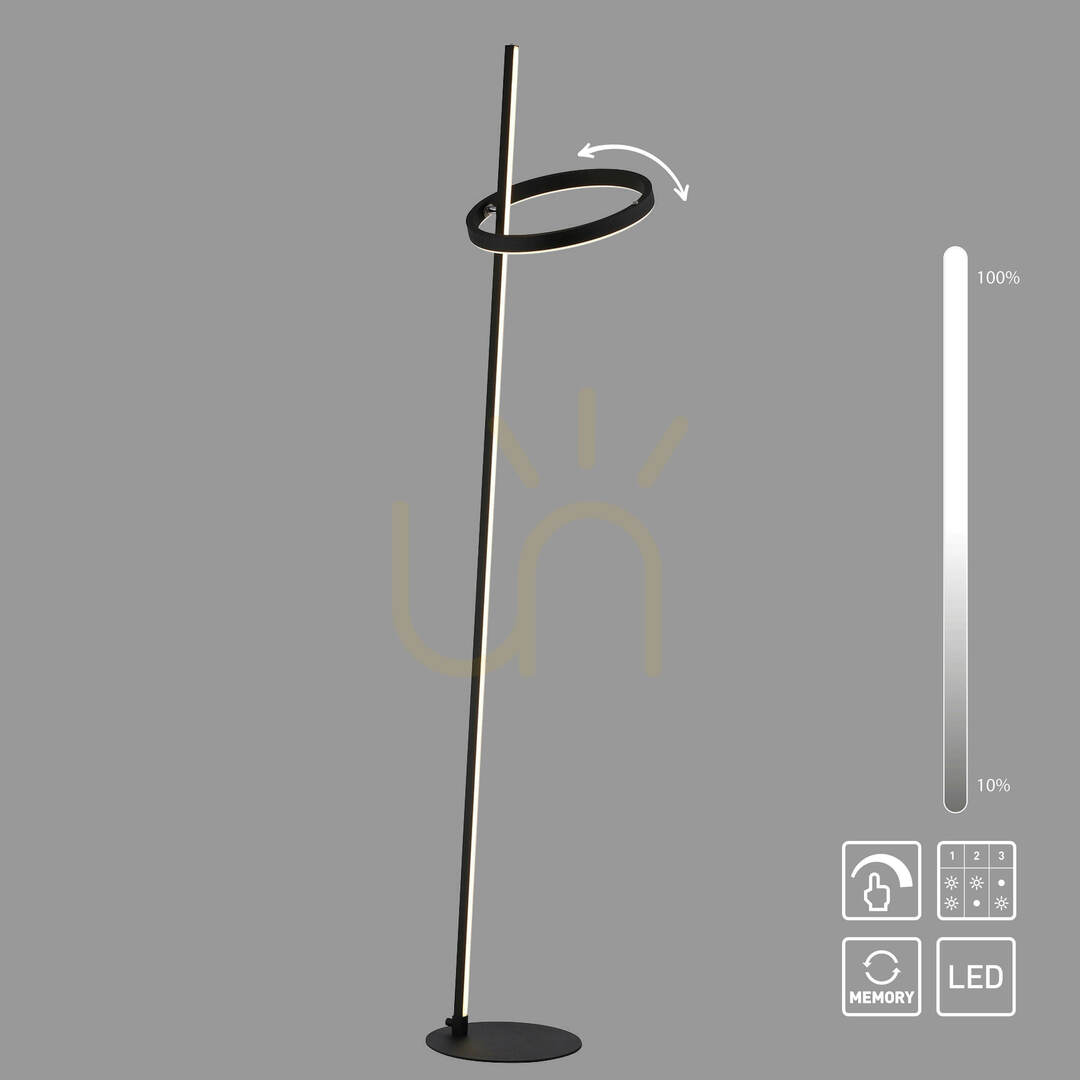 Aussicht RITUS 15397-18 Stehlampe, schwarz, 2xLED RITUS 15397-18 Stehlampe, schwarz, 2xLED