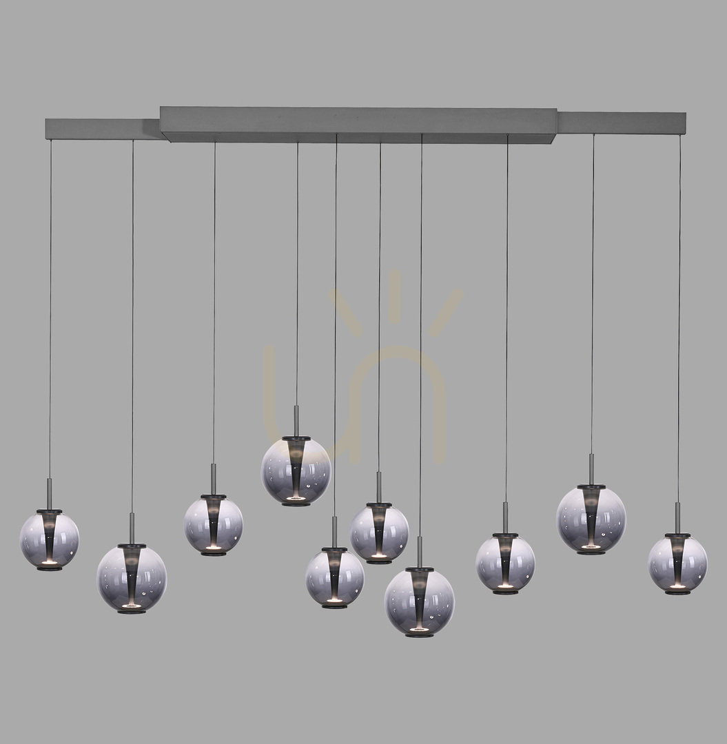 Prüfen PURE E-INFINITY 2221-15 Grau 10xLED-Pendelleuchte PURE E-INFINITY 2221-15 Grau 10xLED-Pendelleuchte