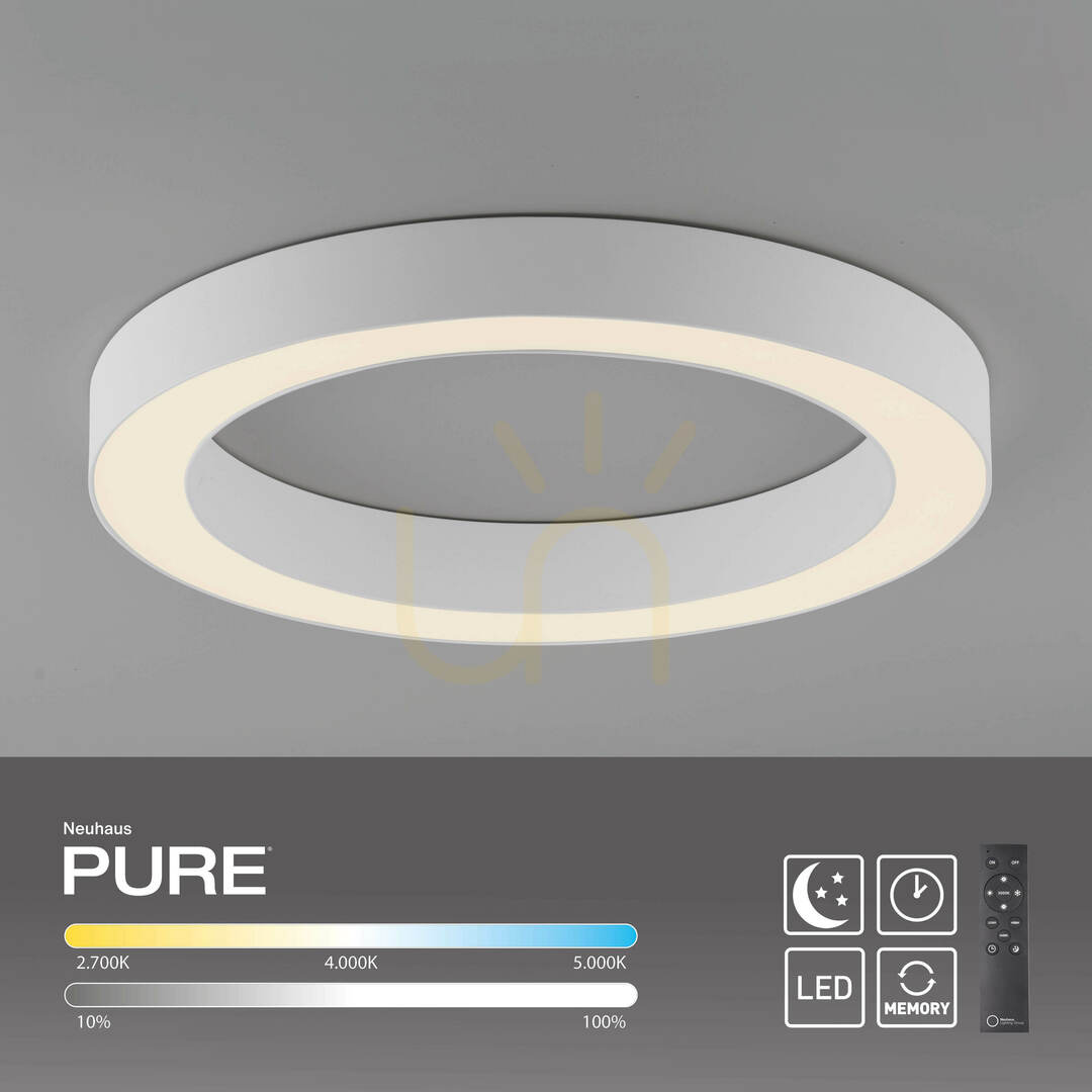 Zeige PURE LINES ROUND 6310-16 Deckenleuchte, Weiß, 1xLED PURE LINES ROUND 6310-16 Deckenleuchte, Weiß, 1xLED