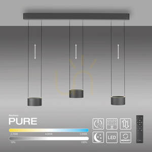 PURE CLIPSE 2473-15 Graue 6xLED-Pendelleuchte 1 PURE CLIPSE 2473-15 Graue 6xLED-Pendelleuchte small 1