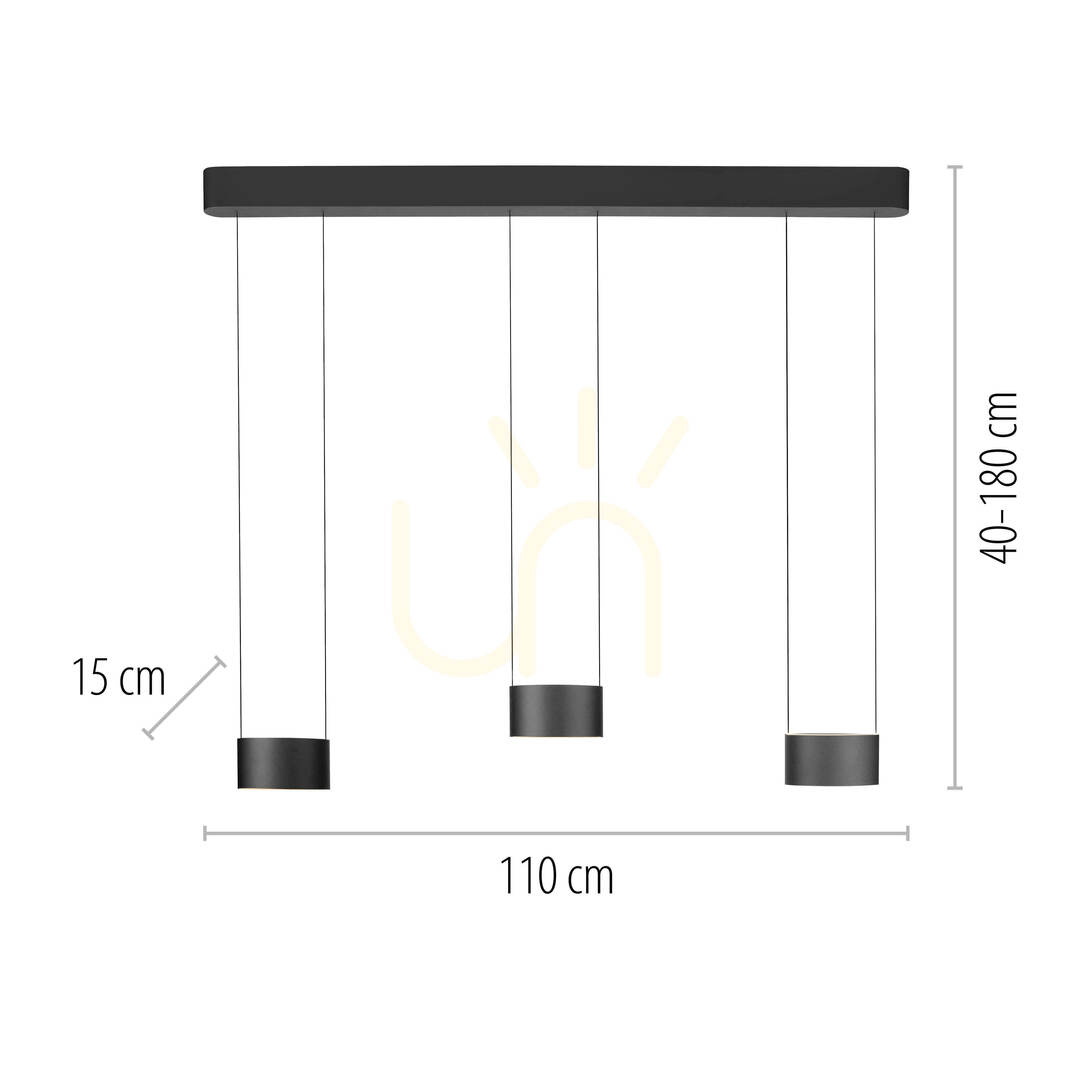 Zeige PURE CLIPSE 2473-15 Graue 6xLED-Pendelleuchte PURE CLIPSE 2473-15 Graue 6xLED-Pendelleuchte