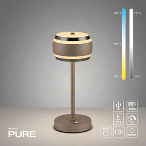 PURE FALLING RINGS 4503-97 Tischlampe, braun, 1xLED 1 PURE FALLING RINGS 4503-97 Tischlampe, braun, 1xLED small 1