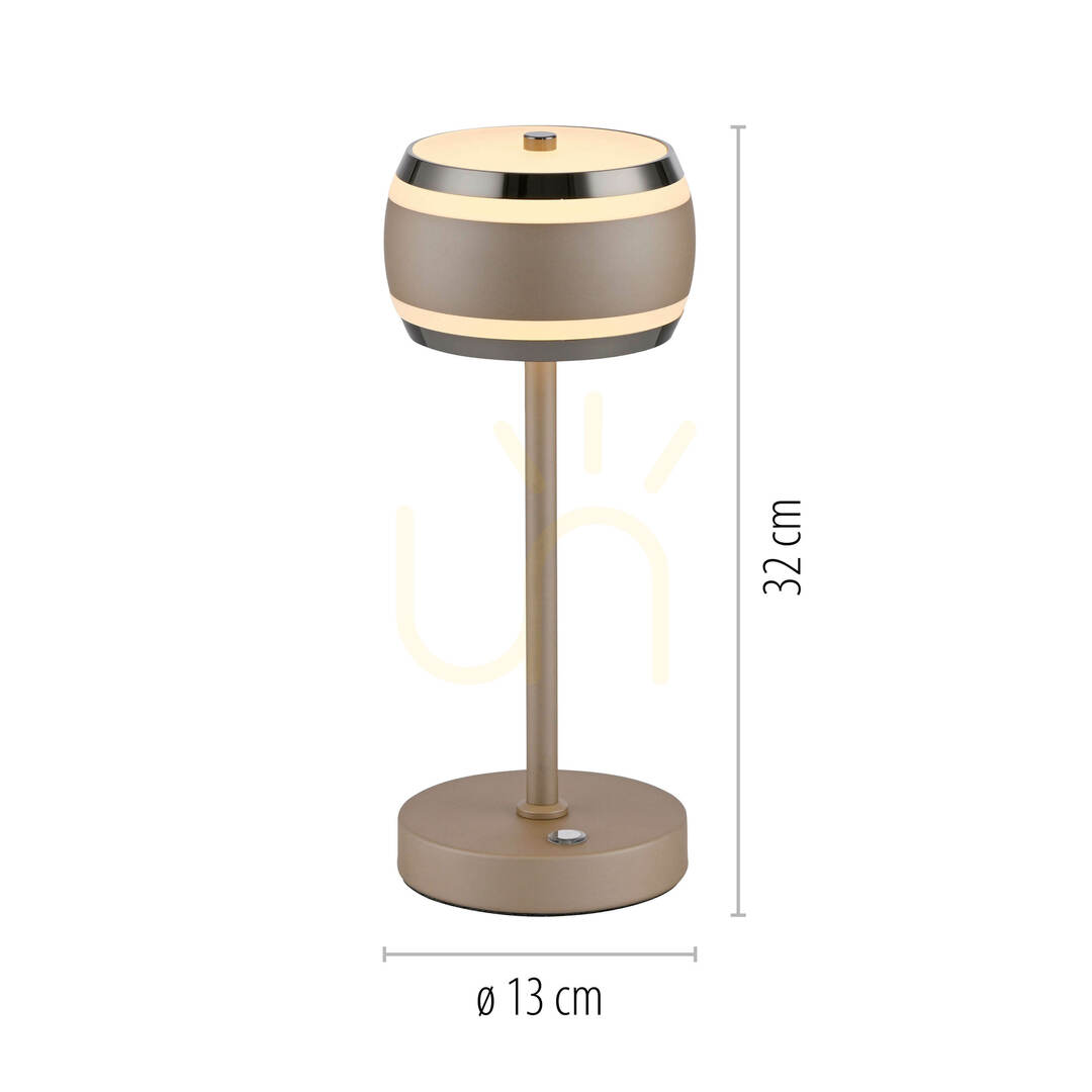 Prüfen PURE FALLING RINGS 4503-97 Tischlampe, braun, 1xLED PURE FALLING RINGS 4503-97 Tischlampe, braun, 1xLED