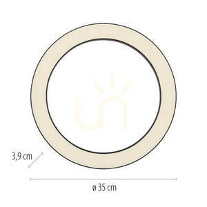 PURE LINES ROUND 6310-13 Deckenleuchte, Anthrazit, 1xLED small 9