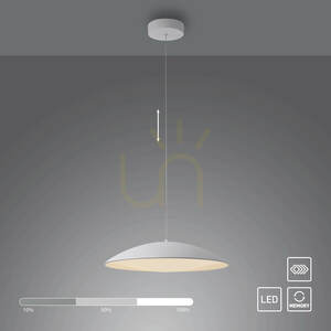 LENTE14607-16 Weiße Pendelleuchte mit 1 LED small 1