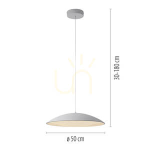 LENTE14607-16 Weiße Pendelleuchte mit 1 LED small 7