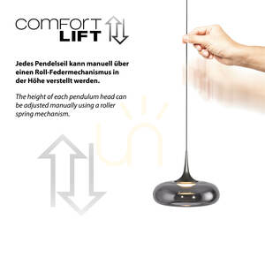 POSH 15694-15 Graue 5xLED-Pendelleuchte small 3