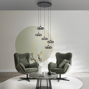 POSH 15694-15 Graue 5xLED-Pendelleuchte small 4