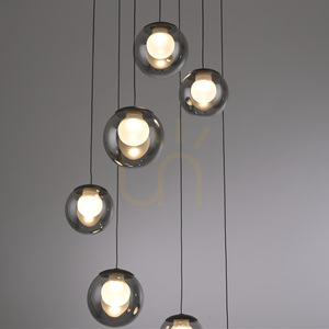 PURE POPUP 2587-15 Grau 7xLED-Pendelleuchte small 10