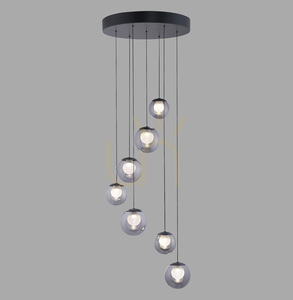 PURE POPUP 2587-15 Grau 7xLED-Pendelleuchte small 3