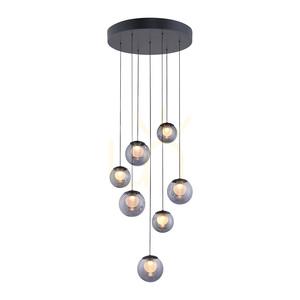 PURE POPUP 2587-15 Grau 7xLED-Pendelleuchte small 5