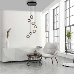 PURE POPUP 2587-15 Grau 7xLED-Pendelleuchte small 6