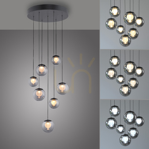 PURE POPUP 2587-15 Grau 7xLED-Pendelleuchte small 8
