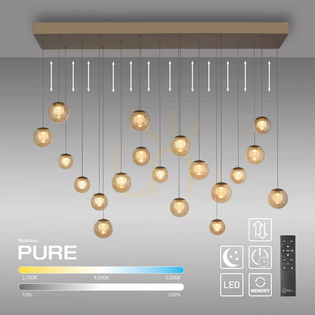 Aussicht PURE POPUP 2589-97 Braun 19xLED-Pendelleuchte PURE POPUP 2589-97 Braun 19xLED-Pendelleuchte