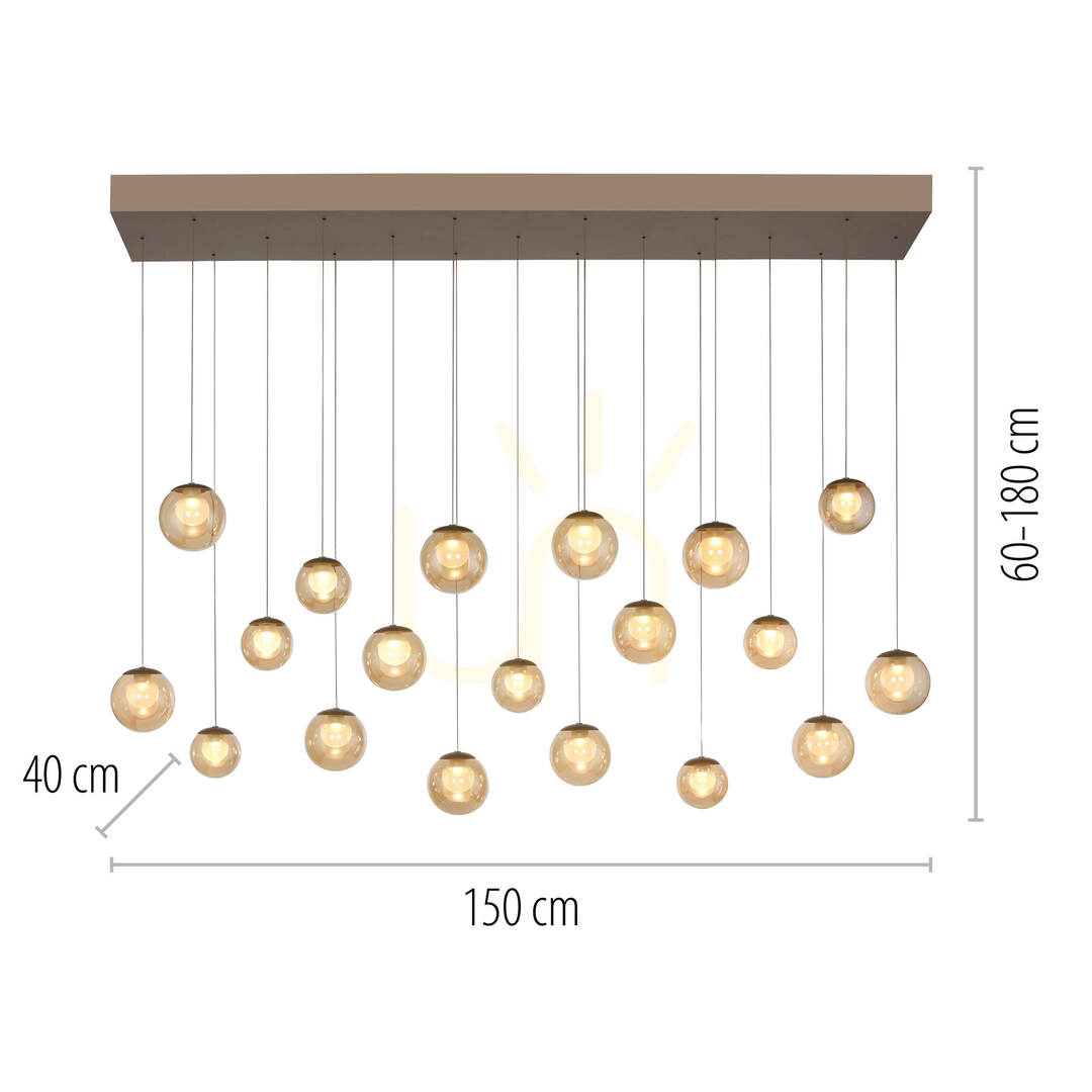 Vorschau PURE POPUP 2589-97 Braun 19xLED-Pendelleuchte PURE POPUP 2589-97 Braun 19xLED-Pendelleuchte