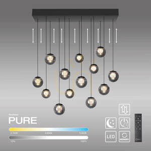 PURE POPUP 2590-15 Grau 13xLED-Pendelleuchte small 1